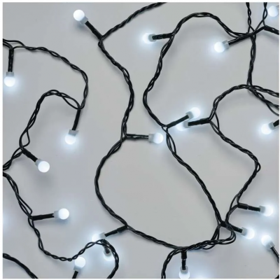 Lampki choinkowe 80 LED cherry 8m zimna biel zielony przewód 8 programów IP44 EMOS (D5AC06)